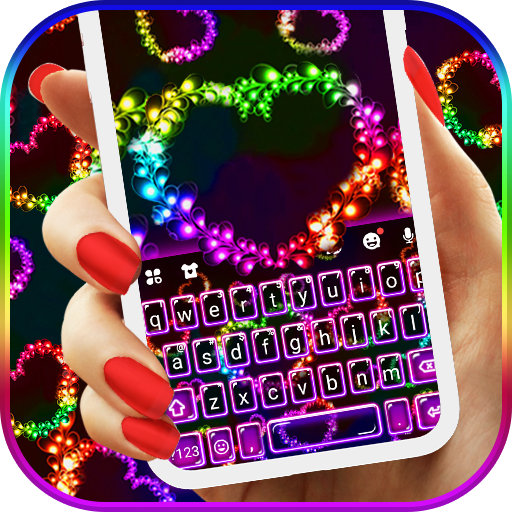 Colorful Hearts Keyboard Theme  Icon