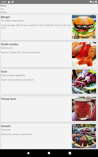 Android application Cook and Take screenshort