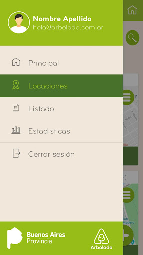 Android application Arbolado screenshort