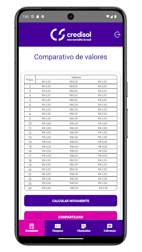 Simulador de Crédito Screen 3