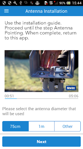 Android application Newtec Dialog Point&Play® screenshort