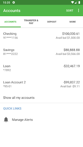 BTFCU Mobile Banking Screen 3