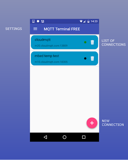 Android application MQTT Terminal screenshort
