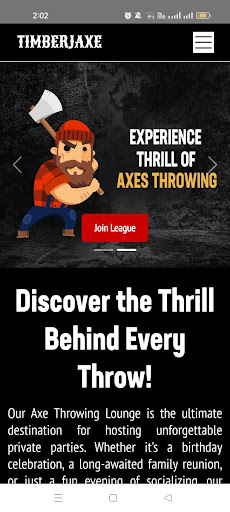 Android application Timberjaxe Axe Throwing Lounge screenshort