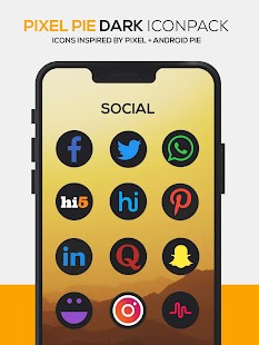 Pixel DARK Icon Pack स्क्रीनशॉट