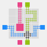 Free puzzle game, Grid TRAINS icon