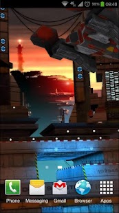 Captura de tela do Space Cityscape 3D LWP