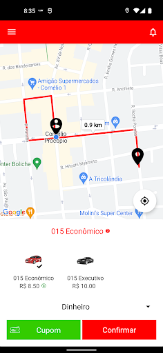 Android application 015 App - Passageiro screenshort