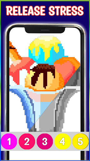 Android application Food Pixel Art Coloring Book screenshort