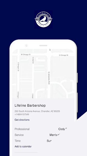 Android application Lifeline Barbershop screenshort