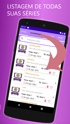 Android application Controle de Séries screenshort