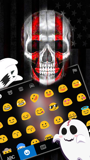 American Flag Skull Keyboard B Screen 3