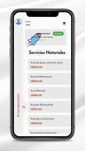Android application PF Nicabogado screenshort