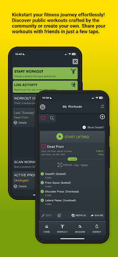 Android application BFitr - Workout Builder & Log screenshort