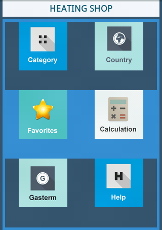 Heating shop Screen 2
