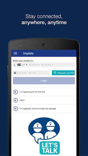 Android application Implats Let's Talk screenshort