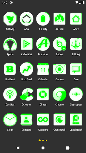Inverted White Green Icon Pack Screen 2