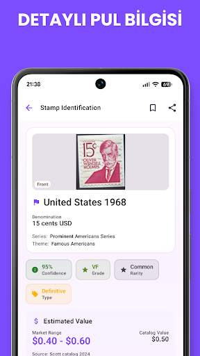 Pul Tanıma ve Değer Belirleme ekran görüntüsü