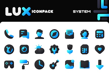 New Lux Blue Icon Pack Apk Download 4