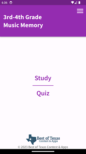 Android application BOT 3rd-4th Grade Music Memory screenshort