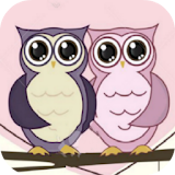 Cute Owl Pink Cartoon Theme icon