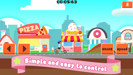 Android application Girls run bike: Real racing screenshort