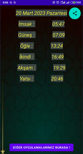 İmsakiye Screen 3