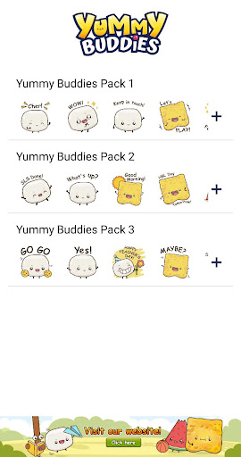 Android application Yummy Buddies WhatsApp Sticker screenshort