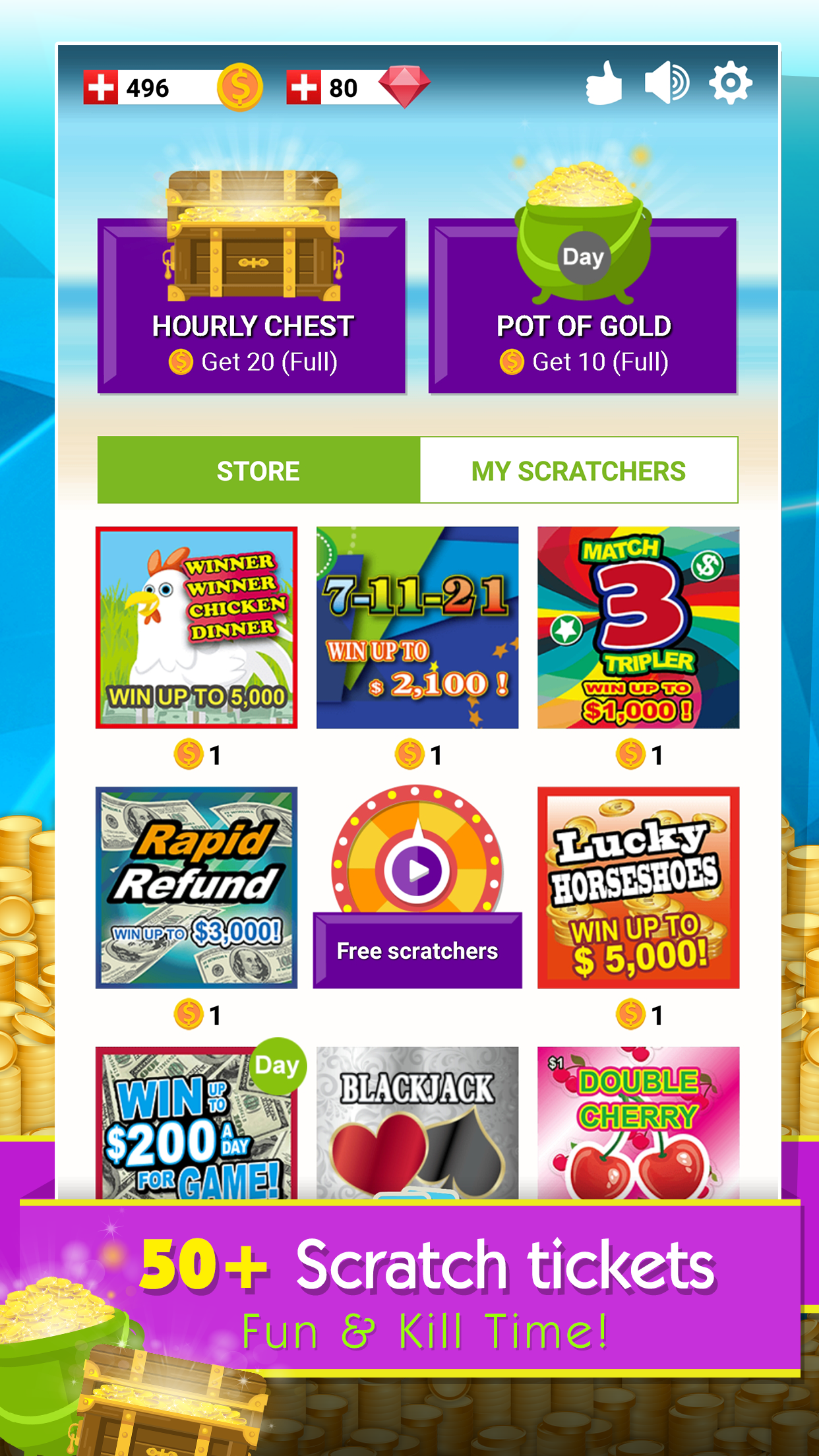 Android application Scratcher & Clicker screenshort