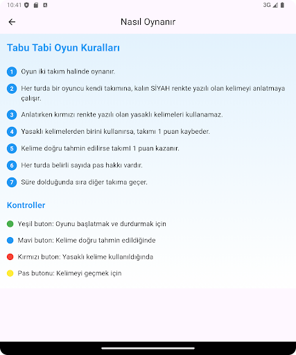 Tabu İnternetsiz Kelime Oyunu screenshot 17