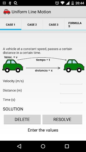 Android application Physical mechanical problems screenshort