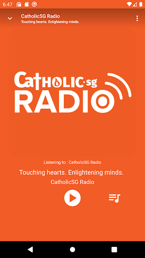 Android application CatholicSG Radio screenshort