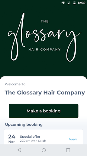Android application The Glossary Hair Company screenshort