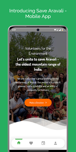 Android application Save Aravali Trust screenshort
