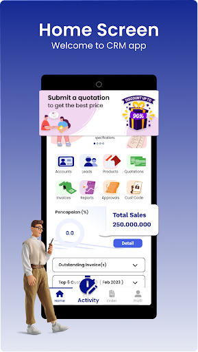 Android application CRM screenshort