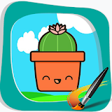 Saguaro Cactus CartoonColoring icon