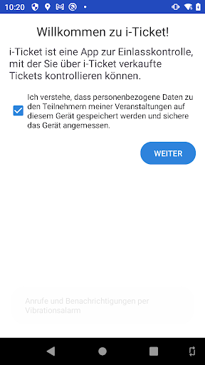 Android application i-TICKET Scan screenshort
