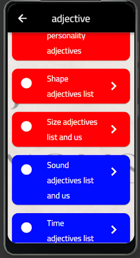 adjective Screen 2