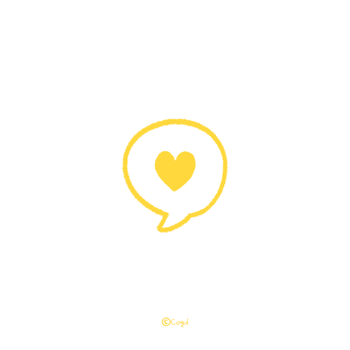 카카오톡 테마 - 심플 말풍선 하트_소프트옐로