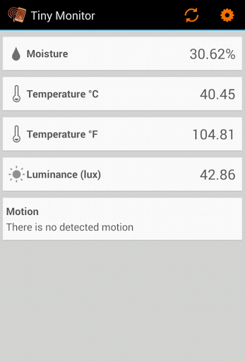 Android application Tiny Remote Monitor screenshort