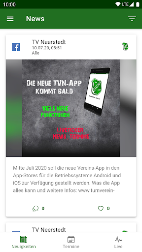 Android application TV Neerstedt 1909 e.V. screenshort