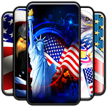 Cover Image of ดาวน์โหลด วอลล์เปเปอร์ธงชาติอเมริกัน 2 APK