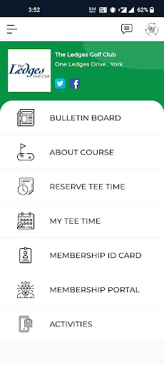 Android application Ledges Golf Club screenshort