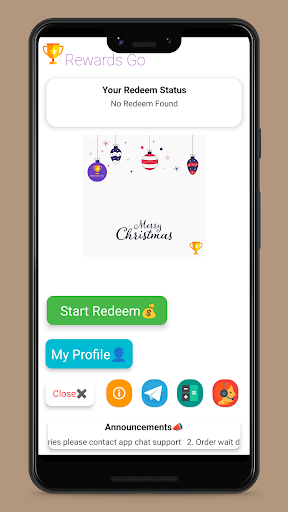 Android application Rewards Go - Redeemer App screenshort