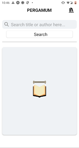 Android application Pergamum screenshort