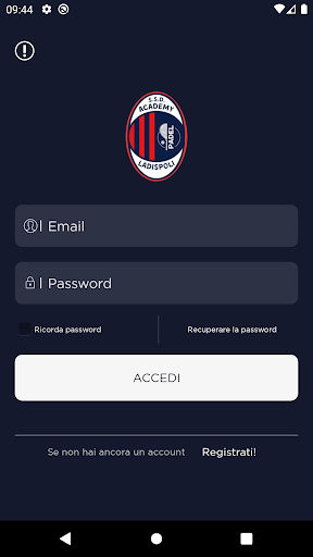 Android application Academy Ladispoli Padel screenshort