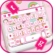 Pink Sweets Doodle Keyboard Theme
