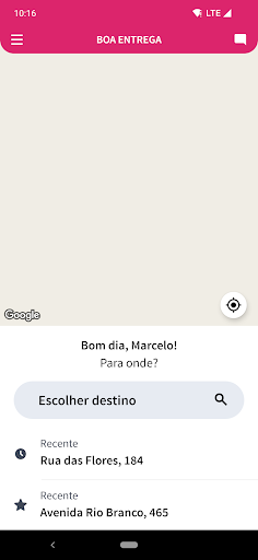 Android application Boa entrega screenshort
