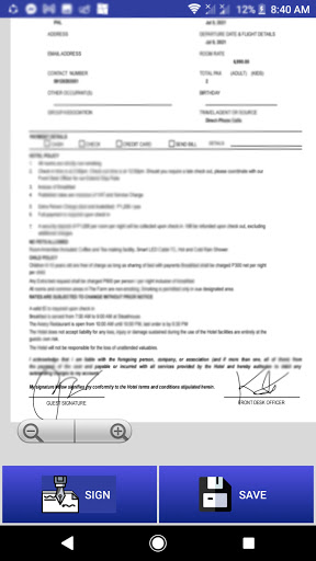 Android application iSign Front Office App screenshort