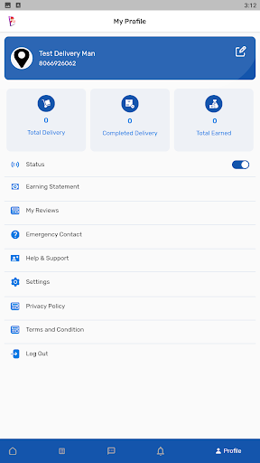 Fastamart - Deliveryman Screen 2